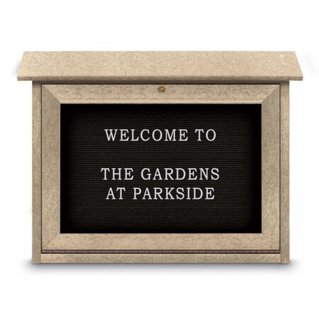 United Visual Products Outdoor Enclosed Combo Board, 48"x36", Black Frame/Grey & Cork UVCB4836ODB-GREY-CORK